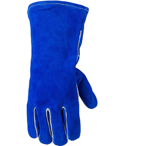 Kandari, suministros deportivos, venta al por mayor, guantes de soldadura hechos a medida, guantes de trabajo de invierno con guante de soldadura de cuero Partido de vaca - Product Image 3