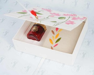 <b>Floral</b> Printed Rigid Gift <b>Box</b> with Lotus Design Elegant <b>Storage</b> & Gift Packaging Luxury Lotus Printed Gift <b>Box</b> - Product Image 5