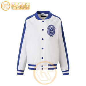 Personalizada de alta calidad Zeta Phi Beta Varsity chaqueta transpirable polar bordado Crest letras Sorority ropa tela de algodón - Product Image 6