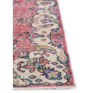 Tapis en laine vintage 9x12 rouge-orange noué à la main, motif médaillon abstrait rectangulaire pour couloir, entrée et salon - Product Image 4