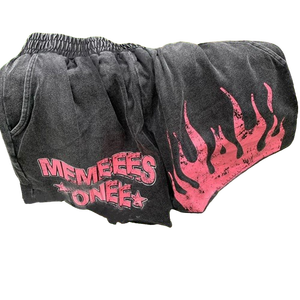 Vente en gros Tenue d'été avec logo imprimé sur mesure Ensemble short et survêtement court délavé à l'acide à col ras du cou Chemises sans manches pour hommes - Product Image 6