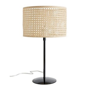 IQBAL COLLECTION Modern Rattan & Metal Floor <b>Lamp</b> LED Warm White Light Customizable Size/Color for Bedroom <b>Study</b> Living Room - Product Image 1