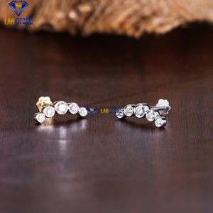 0.29 TDW Round Cut Diamond Boucle d'oreille en or blanc/rose par Labstone/Magnifique boucle d'oreille en diamant/Couleur EF-VS - Product Image 2