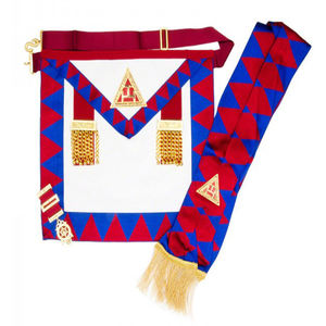 Juego de Delantales de Cuero de Cordero de Alta Calidad, Personalizables, Marca ZIWA, para Masón Provinciales del Arco Real, con Excelente Acabado - Product Image 1