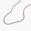 Collier chaîne gourmette plaqué or 5 mm avec maillons tendance en forme de diamant, perle, corde, serpent, figaro, boîte, chaînes à billes et motifs numériques - Product Image 2