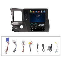 Autoradio avec écran vertical de 9,7 pouces, autoradio, GPS, vidéo, Carplay, Android Auto, lecteur DVD pour Honda Civic 2008