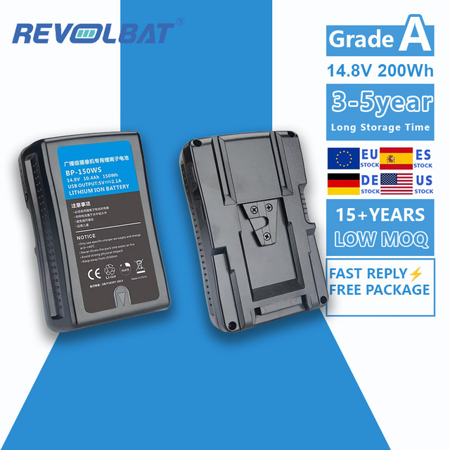 Li-ion 14.8V 200Wh Battery Pack Rechargeable V-Mount Cell for Fill Light Video Camcorder Broadcast Camera