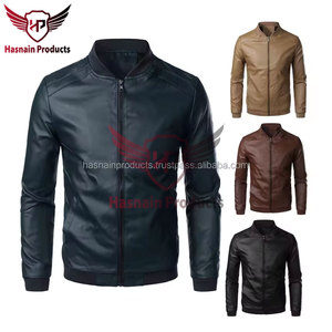 Veste en cuir d'agneau et de mouton véritable pour hommes, vêtements d'extérieur multicolores en gros pour le style moto bombardier d'hiver - Product Image 5