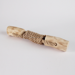 Juguete para Perros Nunchaku de Madera de Café Natural y Cuerda de Cáñamo, Venta al por Mayor de Fabricante Vietnamita, Juguete Ecológico para Entrenamiento y Alivio del Estrés - Product Image 3