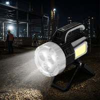 Lampe de travail LED rétractable G18, projecteur COB portable, support pliable, lampe de travail rechargeable pour extérieur, urgence, atelier