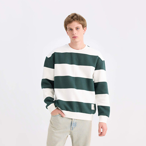 Última colección de invierno, venta al por mayor, sudadera de retazos, sudaderas cálidas con bolsillos laterales, suéter con cuello redondo, sudaderas con capucha para hombres - Product Image 5