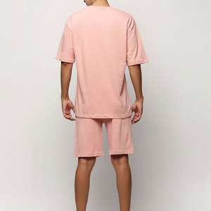 Ensemble t-shirt et short de course d'été pour hommes, couleurs personnalisées, coton respirant, vêtements décontractés les plus vendus-Vente en gros - Product Image 4