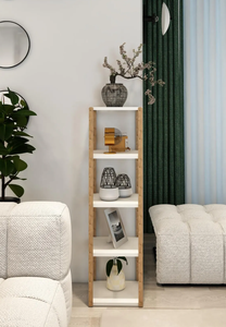 5-Tier Wooden Shelf & Organizer Vertical <b>Storage</b> <b>Unit</b> Multi-Purpose Decorative Wooden Rack High Quality - Product Image 5