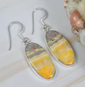 Mejor diseño de mujer Bumble Bee Jasper Gemstone Drop 925 Plata de ley sólida para bodas fiestas parte colección de joyería fina - Product Image 4