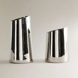 แจกันดอกไม้สแตนเลส แจกันโลหะทันสมัยสำหรับตกแต่งบ้าน แจกันตกแต่งสแตนเลส แจกันตั้งโต๊ะสุดหรู - Product Image 1