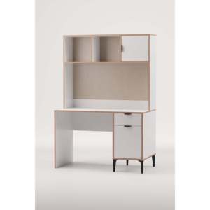 Sarmobi Eco-Friendly Adjustable Wooden Home Office <b>Desk</b> with Integrated Bookshelf Modern <b>Study</b> Table for Students Computer <b>Desk</b> - Product Image 5