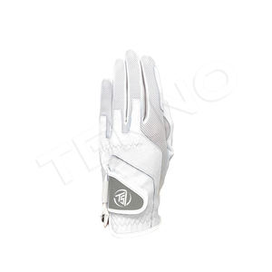 Guante de golf de cuero blanco con rayas de colores en Wristtr - Product Image 3