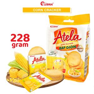 HALAL ISO ATELA galletas crujientes de maíz 228G caja de bolsita de sabor dulce salado embalaje producto FMCG Vietnam buen precio - Product Image 3