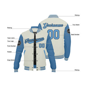 MCACVJ-86 de veste universitaire personnalisée en laine de qualité supérieure avec broderie du logo de l'organisation pour les vêtements de groupe communautaire d'entreprise - Product Image 4