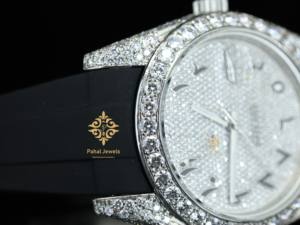 Montre mécanique de luxe pour homme, très vendue, avec moissanite, entièrement décorée de diamants, design tendance, coloré, simple, style européen et américain - Product Image 5