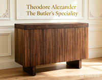 Armoire de rangement à deux portes Aldeano |   Buffet et table console au fini noyer moderne