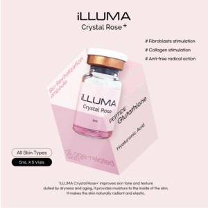 ILLUMA Crystal Rose + | Booster coréen pour la peau avec peptides et HA pour un éclat, une hydratation en profondeur, un raffermissement et une réduction des rides - Product Image 4
