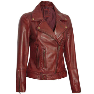 Chaqueta de Cuero Bomber para Mujer al por Mayor, Personalizada, con Cuello de Piel |   Abrigo de Cuero con Pelaje Premium para Invierno |   Proveedor de Moda OEM/ODM - Product Image 5