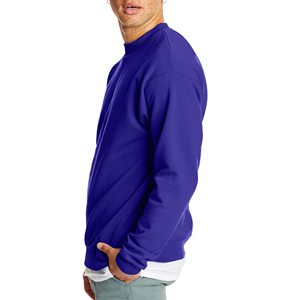 <b>Purple</b> Color Simple Plain Men Sweatshirts Custom Your Own Logo Design Men Sweatshirts - Product Image 4