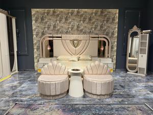 Juego de dormitorio contemporáneo de lujo con cama Murphy reclinable y tocador antiguo almacenamiento de madera tradicional para la vida en casa - Product Image 3