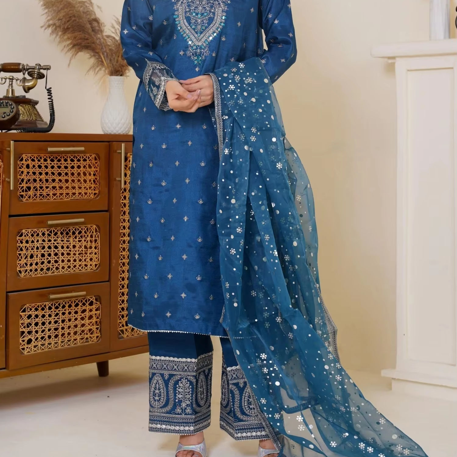 Sindhi Embroidery Suits Accessories Wholesale Available