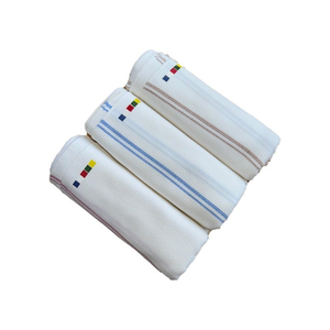 Toalla de Baño de Algodón de 30x60 Pulgadas y 550 GSM con Patrón de Líneas Rayadas y Superficie de Secado Rápido, Certificada por GOTS, Hecha en India para Suministros de Salón - Product Image 1