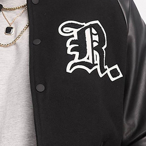 Custom Men's Baseball Varsity Team Winter Canvas <b>Jacket</b> <b>Mandarin</b> <b>Collar</b> Zipper Closure OEM Service Puff Printing Anti-Bacterial - Product Image 5