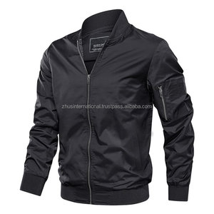 Manteau quotidien léger personnalisé de haute qualité pour homme, confortable, veste bombardier, gris foncé - Product Image 1