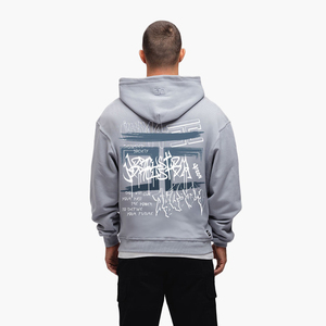 Sweat à capuche zippé pour homme, hiver, logo personnalisé, broderie sur le devant et la poitrine, coupe slim, poids lourd, polaire 100% coton, teint uni, écologique - Product Image 4
