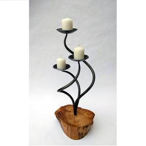 Bougeoir Bougeoir en métal pour l'éclairage et la décoration de la maison Ensemble Bougeoir décoratif élégant finition antique - Product Image 6