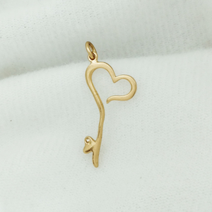 Pendentif Petit Coeur à la Mode Unisexe avec Petite Clé, Vêtements de Fête, Accessoires de Mariage et de Fiançailles pour Enfants - Product Image 3