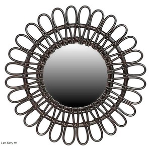 Modern Boho Wall Hanging Rattan Mirrir Wholesale Handicraft Woven Rattan <b>Mirror</b> Frame Decor for Home Hotel Resort Indoor Outdoor - Product Image 5