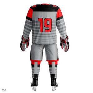 Uniforme de hockey sobre hielo de moda de buena calidad, novedad, mejor diseño, conjunto de poliéster con nombre de equipo personalizado para adultos - Product Image 3