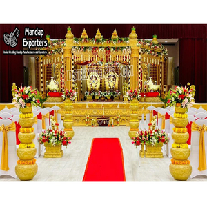 Mandapam de Boda Tamil con Temática Vintage, Mandapam de Estilo Malayo para Bodas, Mandap Tradicional de Diseño para Bodas del Sur, Nueva York - Product Image 1