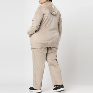 Chándal de talla grande de ropa de calle de alta calidad para damas 2025 nuevo estilo diseño personalizado chándal de mujer con cremallera - Product Image 2