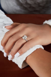 Double Claw Prong 4.15 Ct Radiant Cut <b>Moissanite</b> Hidden Halo Elongated Crushed Ice Diamond <b>Ring</b> Sparkling Bridal <b>Ring</b> for Her - Product Image 2