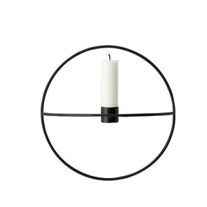 Round Circle Hanging Wrought Iron Candlestick Taper Candle Holder - Product Image 3