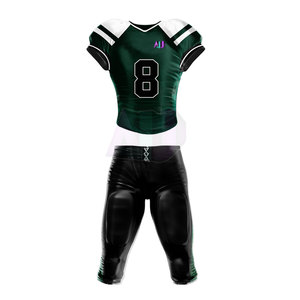 Ensembles d'uniformes de football américain sur mesure, manches courtes, tissu polyester de haute qualité, respirant, technologie de contrôle de l'humidité - Product Image 1