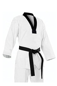 Uniforme de Artes Marciales Personalizado de Alta Calidad y Duradero para Adultos, Poliéster/Algodón, para Taekwondo, Cinturón Negro, Dobok, Pantalones Cortos - Product Image 2