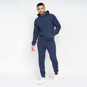 Conjunto Casual de 2 Piezas para Hombre, Logotipo Personalizado, Ropa Deportiva de Invierno, Sudadera con Capucha, 100% Algodón, Ecológico, Transpirable, Conjunto de Sudadera y Pantalones Deportivos - Product Image 1