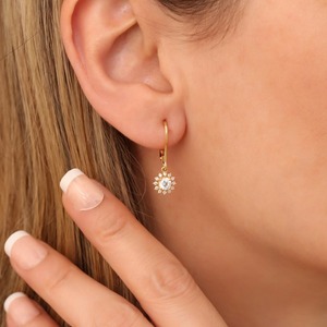 Boho สไตล์925เงินสเตอร์ลิงสีขาวบุษราคัมเครื่องประดับต่างหูเงินทำด้วยมือเครื่องประดับสำหรับผู้หญิงของขวัญแต่งงาน - Product Image 3