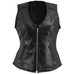 Chaleco de Cuero para Motocicleta, para Hombre y Mujer, Invierno, Resistente al Viento e Impermeable, Cuero Genuino Personalizable, Precio Bajo - Product Image 1