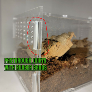 Terrario de Acrílico Pequeño para Reptiles, Recinto Transparente Ventilado para Arañas Saltarinas, Isopodos y <span class=keywords><strong>Tarántulas</strong></span>, Jaula Bioactiva para Mascotas - Product Image 3