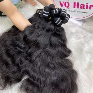 Cabello crudo vietnamita Máquina al por mayor Trama doble Cabello virgen ondulado natural de alta calidad 100% Cabello Remy VQ Cabello 100gr - Product Image 1