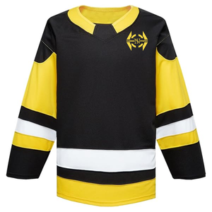 Maillot de hockey sur glace personnalisé, impression par sublimation, respirant, antibactérien, séchage rapide, 100% polyester, logo personnalisé, maille unisexe - Product Image 2